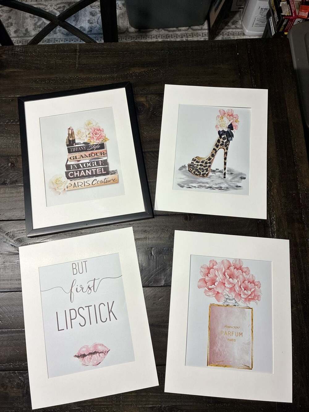 Set of 4 Amanda Greenwood Beauty and Fashion matted 11x14 Art Prints